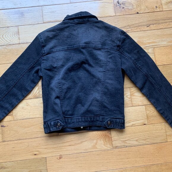 MOTO Jeans Black Denim Jacket | Women’s Size Small | Classic Trucker Style - Picture 8 of 8